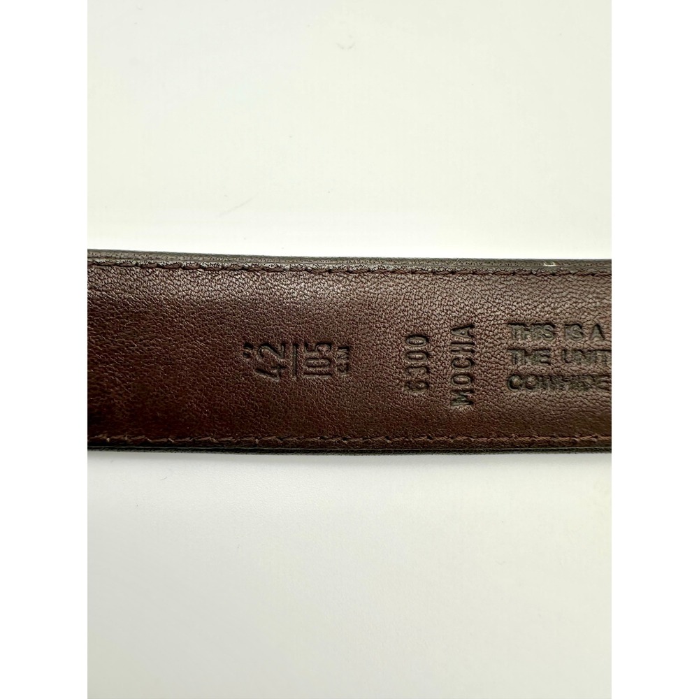 Vintage Coach Leather Belt 42 105 Mocha Brown Brass Made in USA Glove Tanned - Picture 5 of 5